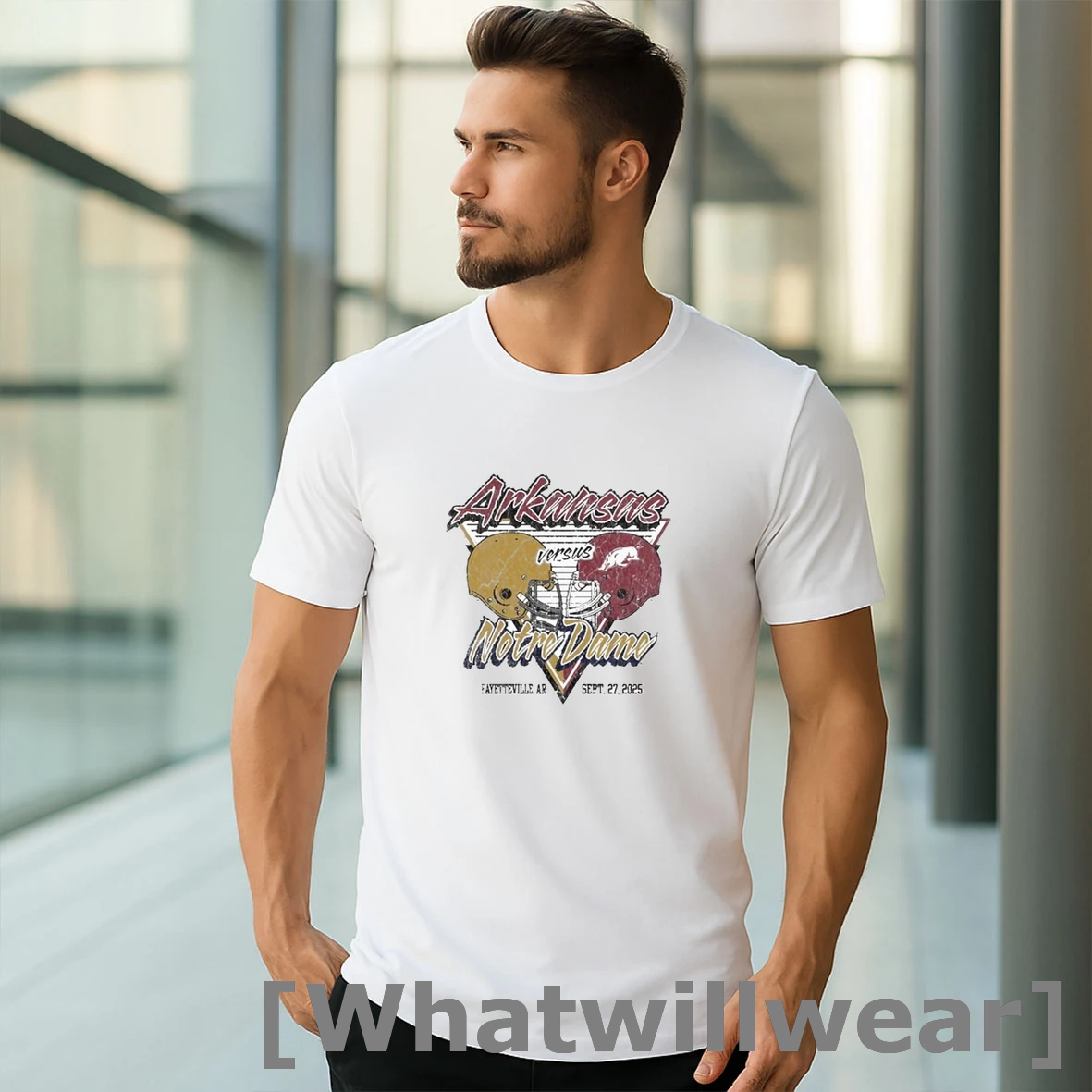 Official Gameday Football 2025 Arkansas Vs Notre Dame Tshirts Sweater