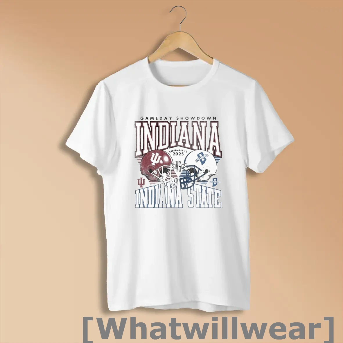 Official Gameday Showdown 2025 Indiana Vs Indiana State Matchup Shirts