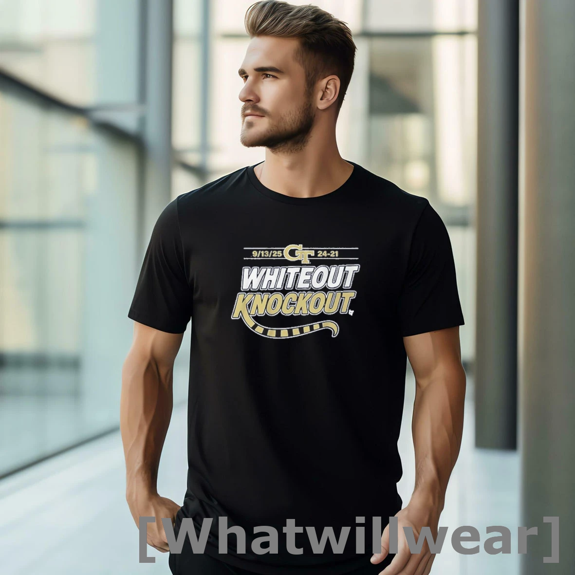 Official Georgia Tech Football Whiteout Knockout Score Tshirts Sweater