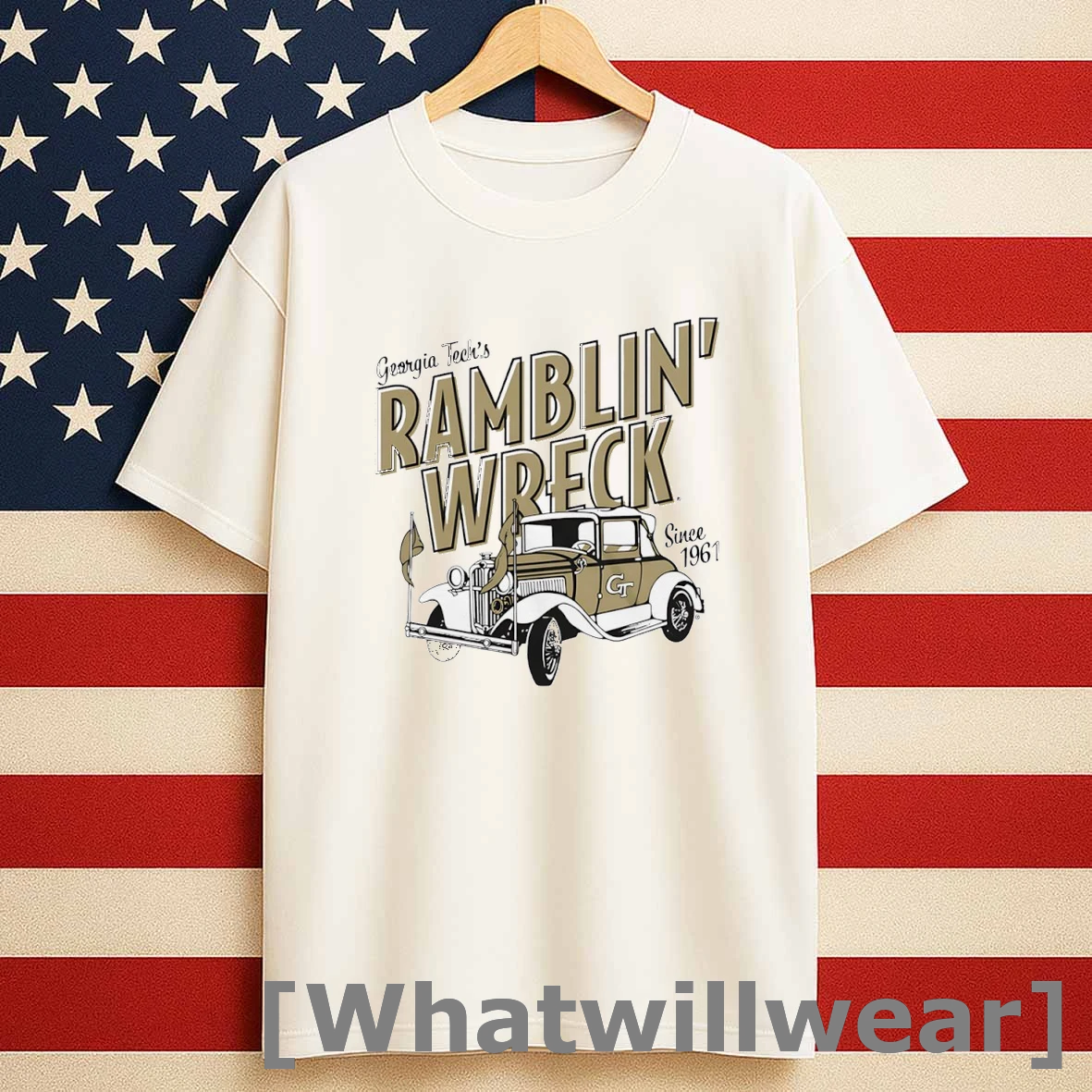 Official Georgia Tech Ramblin Wreck Since 1961 Georgia Tech Yellow Jackets Football Tshirts Sweater