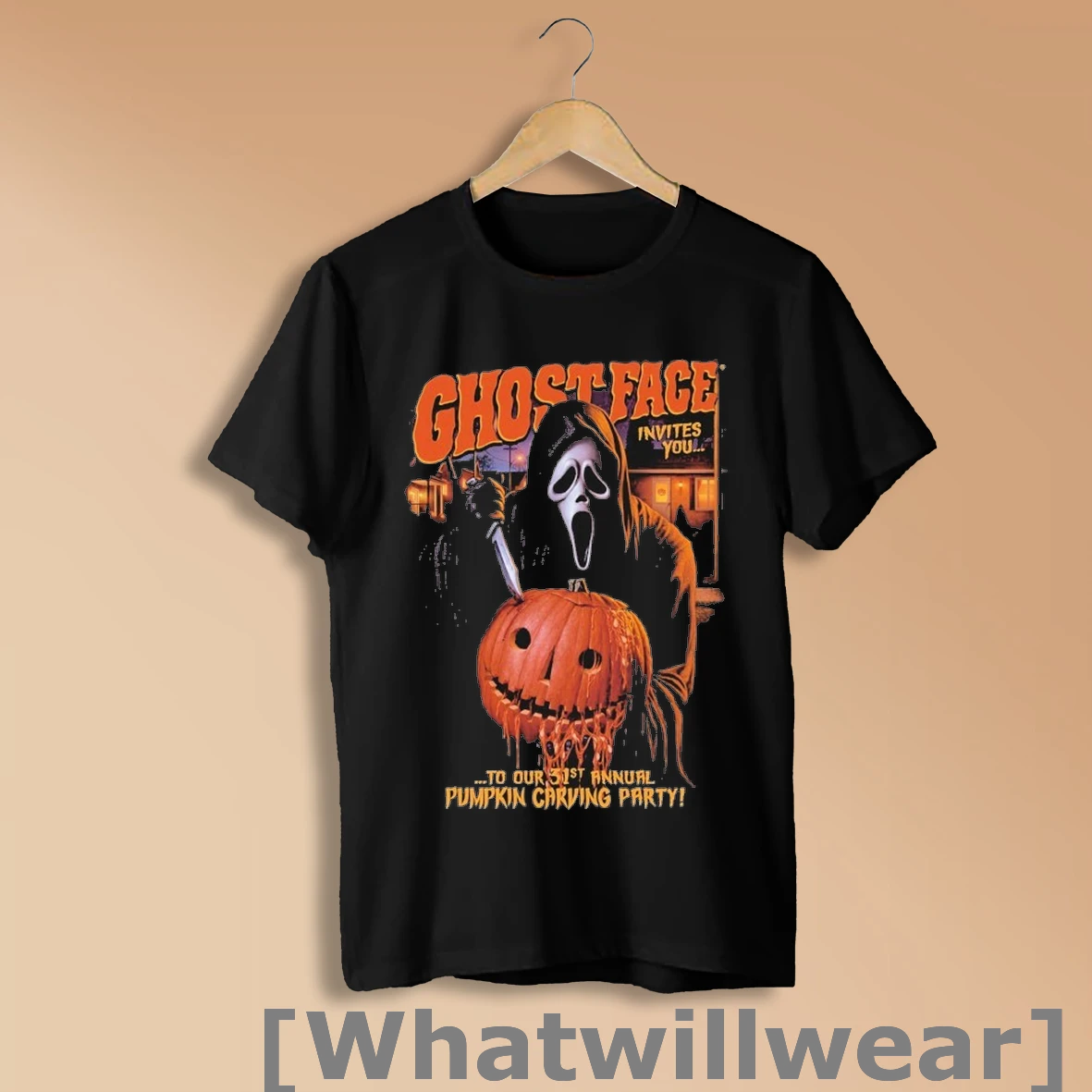 Official Ghostface Invites You To Our 31st Annual Pumpkin Carving Party Halloween Shirt Sweatshirt