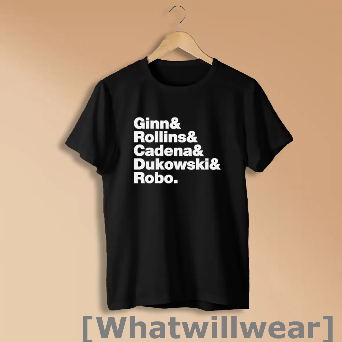 Official Ginn Rollins Cadena Dukowski Robo Band Member Names Shirts