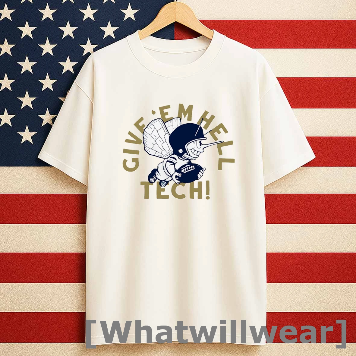 Official Give Em Hell Tech Georgia Tech Yellow Jackets Football Tshirts Sweater