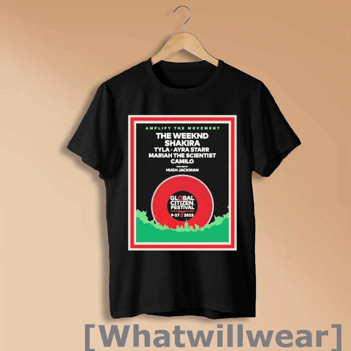 Official Global Citizen Gcf 2025 The Weekend Shakira Tyla Ayra Starr Mariah The Scientist Camilo 2025 Lineup Shirt Sweatshirt