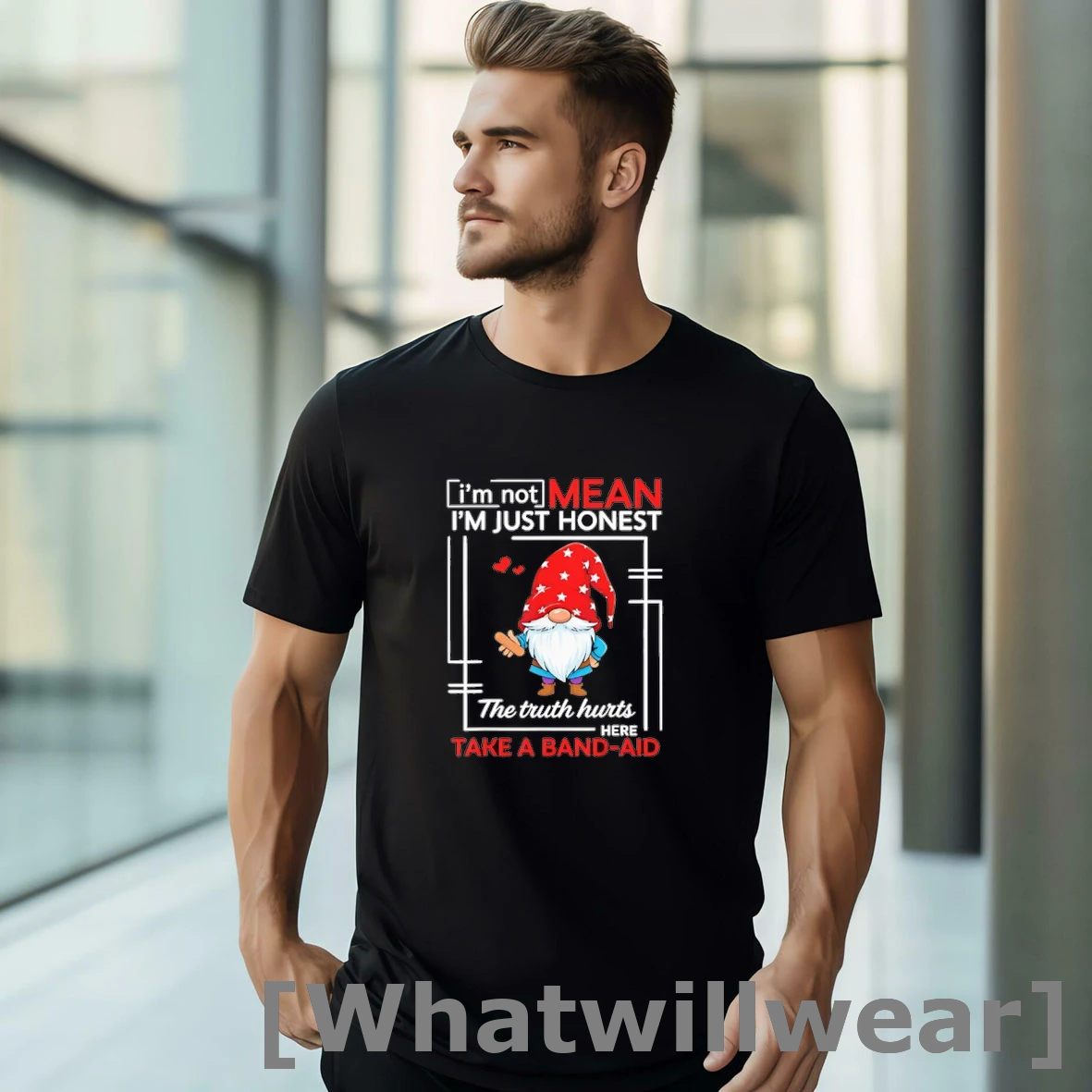 Official Gnome Im Not Mean Im Just Honest The Truth Hurts Here Take A Band Aid Tshirts Sweater