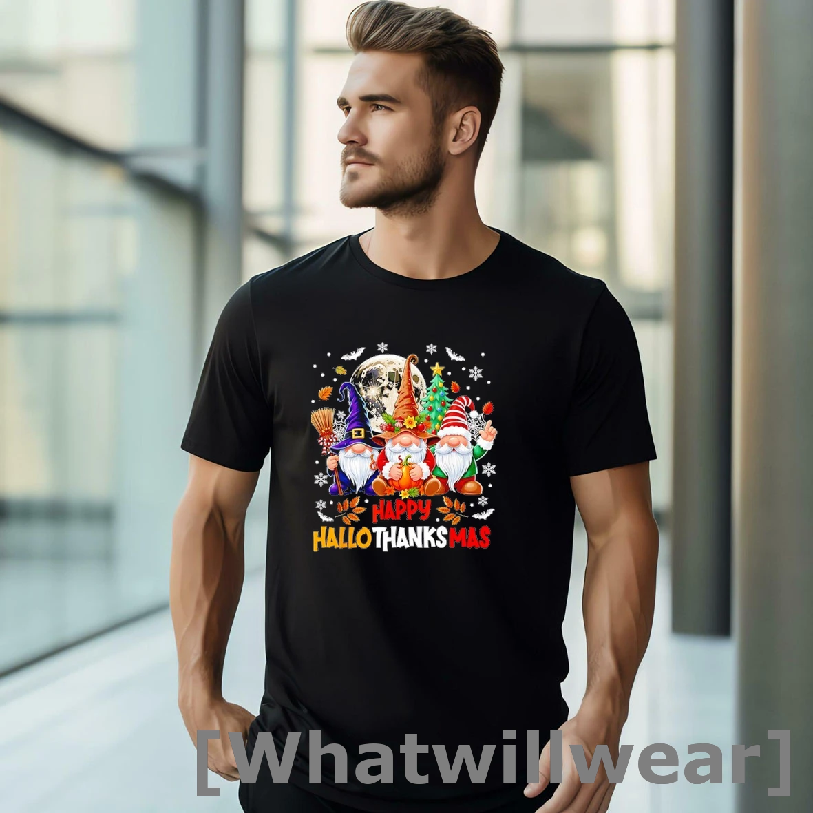 Official Gnomes Happy Hallothanksmas Tshirts Sweater