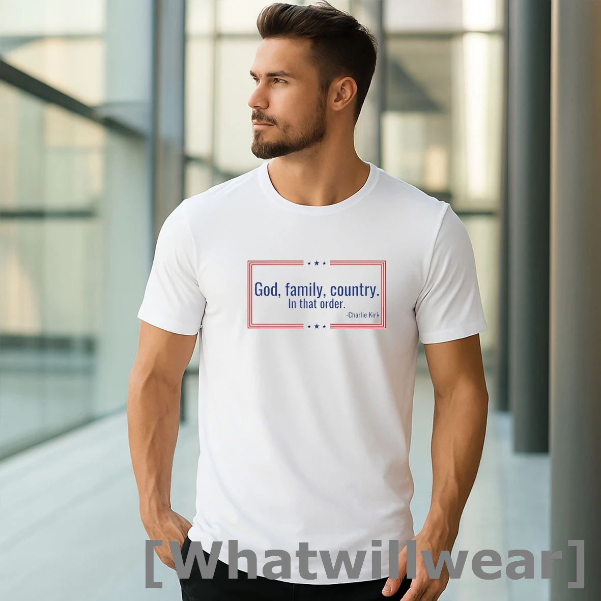 Official God Family Country In That Order Charlie Kirk Tshirts Sweater