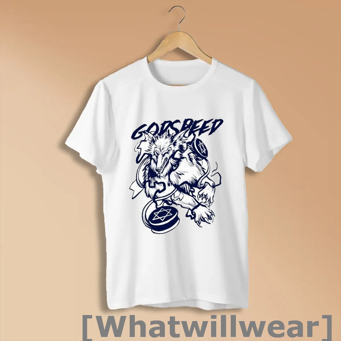 Official Godspeed Electric Wolf Blue Lightning Star Of David Shirts