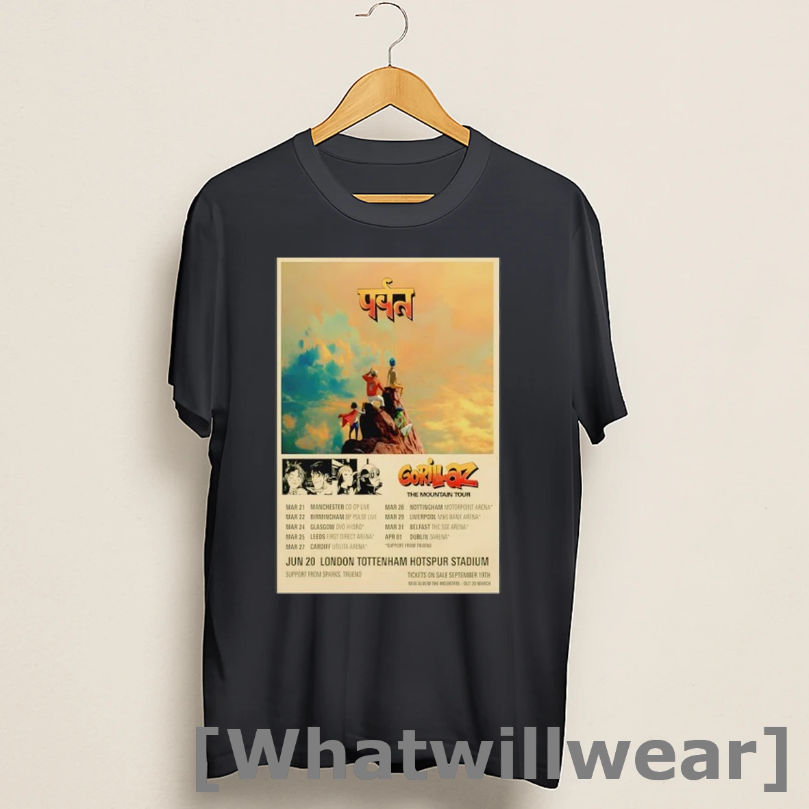 Official Gorillaz The Mountain Tour Uk And Ireland Arenas 2026 Shirts