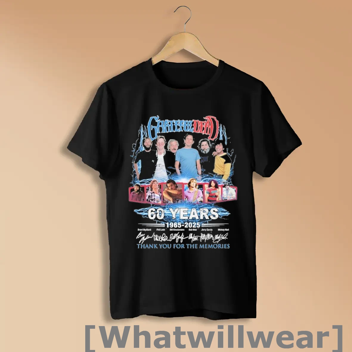 Official Grateful Dead 60 Years 1965 2025 Thank You For The Memories Signatures Shirts