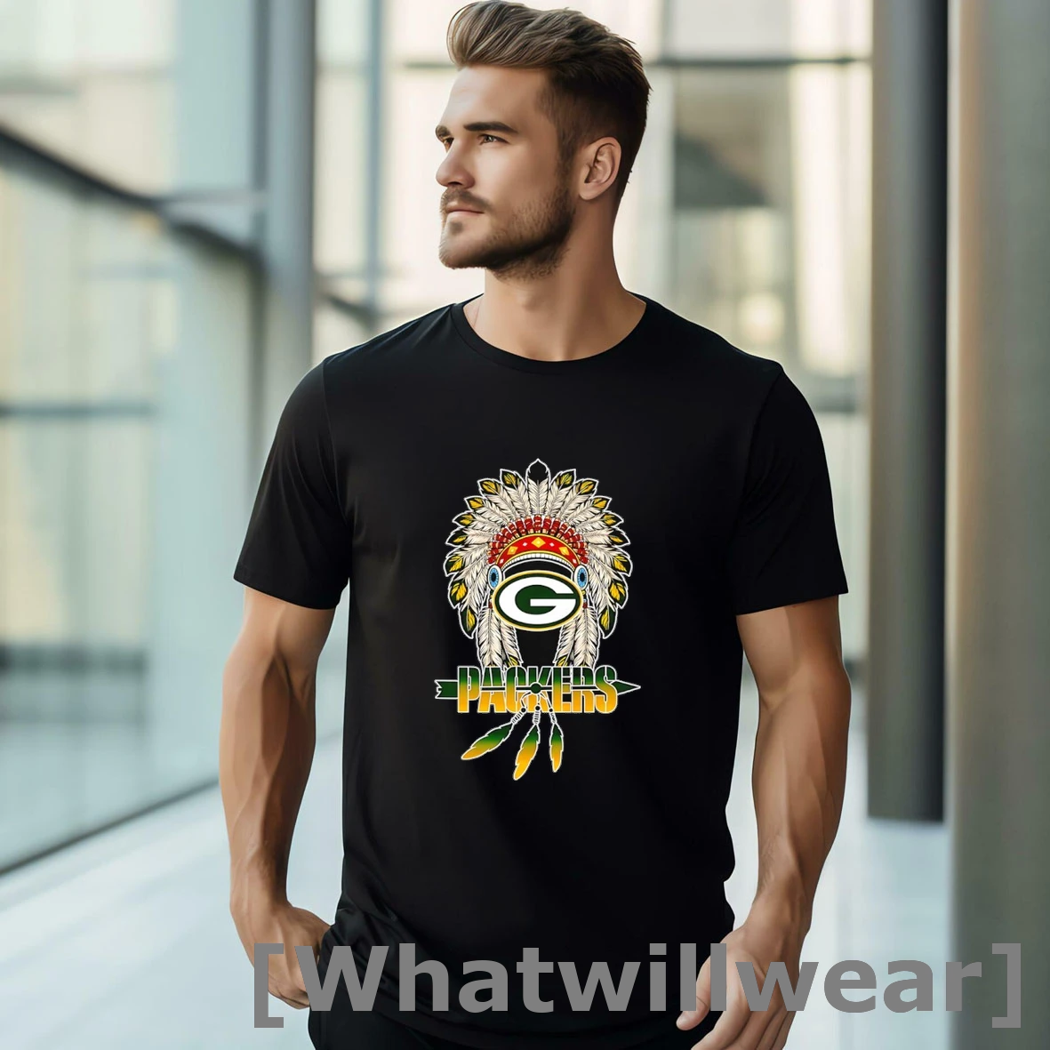 Official Green Bay Packer Football Native American Tshirts Sweater