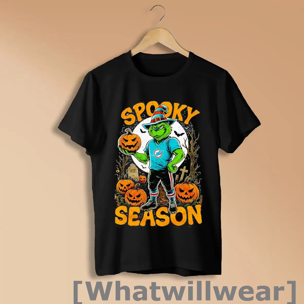 Official Grinch Miami Dolphins Nfl Spooky Season Halloween Shirts