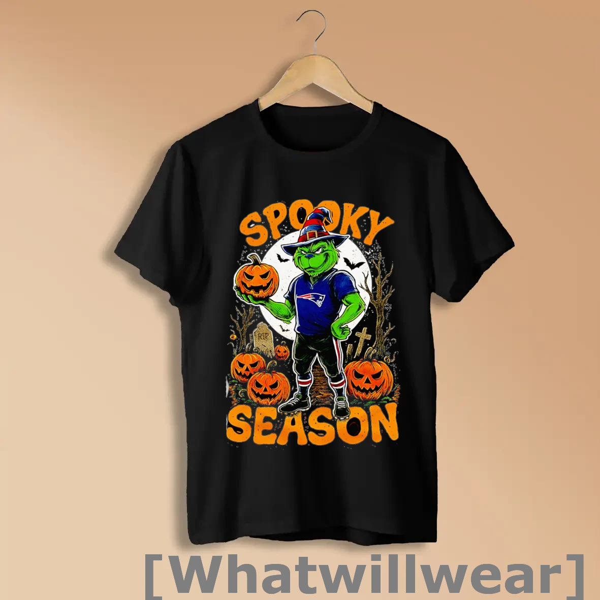 Official Grinch New England Patriots Nfl Spooky Season Halloween Shirts
