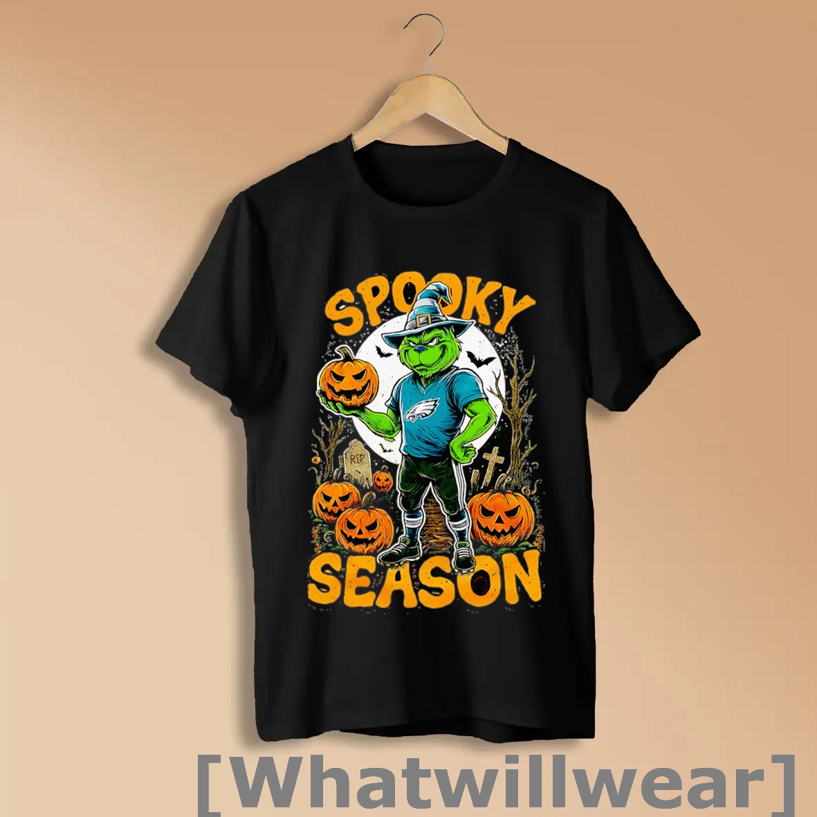 Official Grinch Philadelphia Eagles Nfl Spooky Season Halloween Shirts