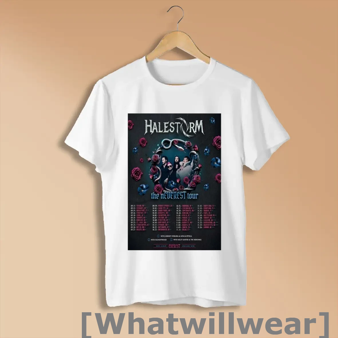 Official Halestorm The Neverest Tour 25 Shirts