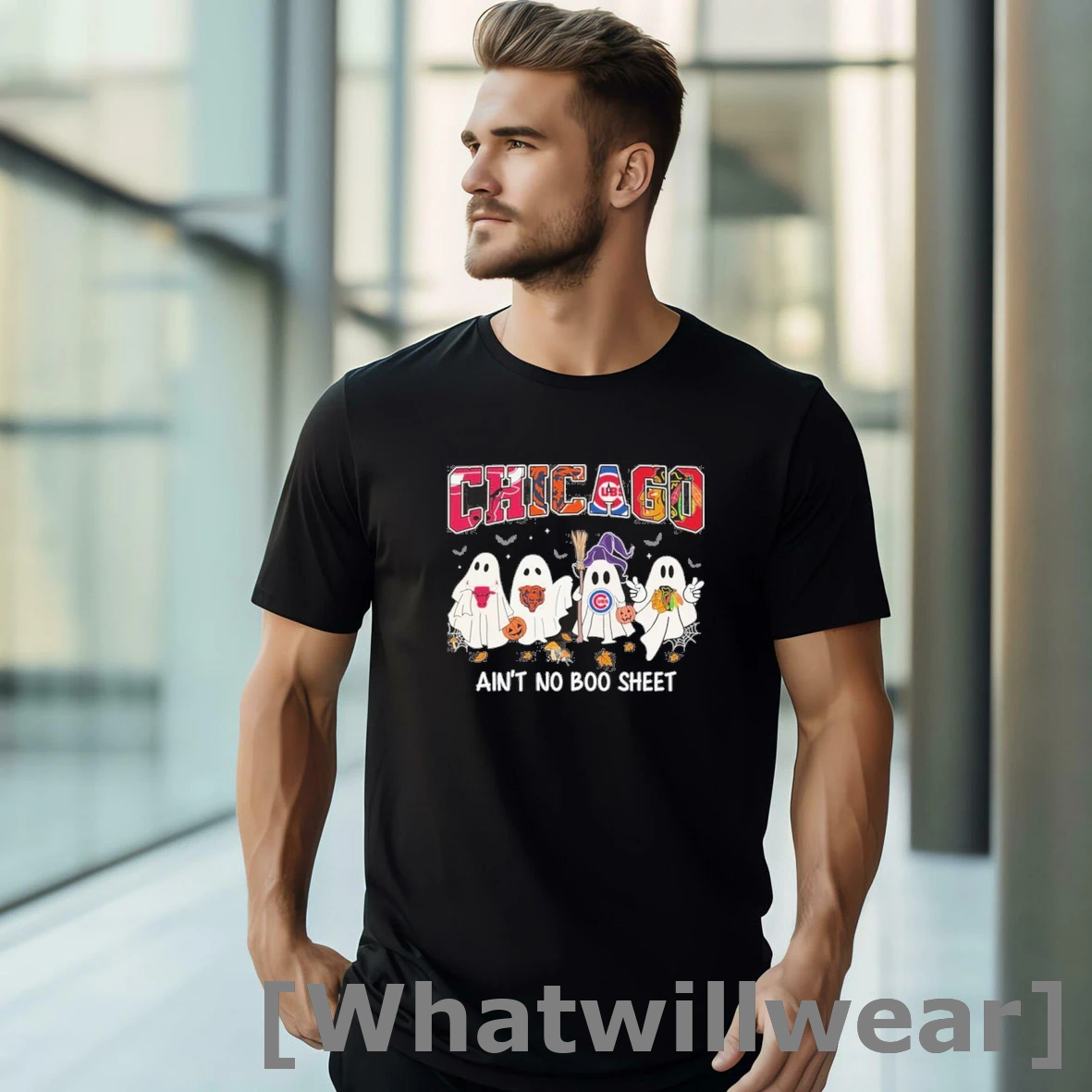 Official Halloween Chicago Sports Teams Aint No Boo Sheet Shirts