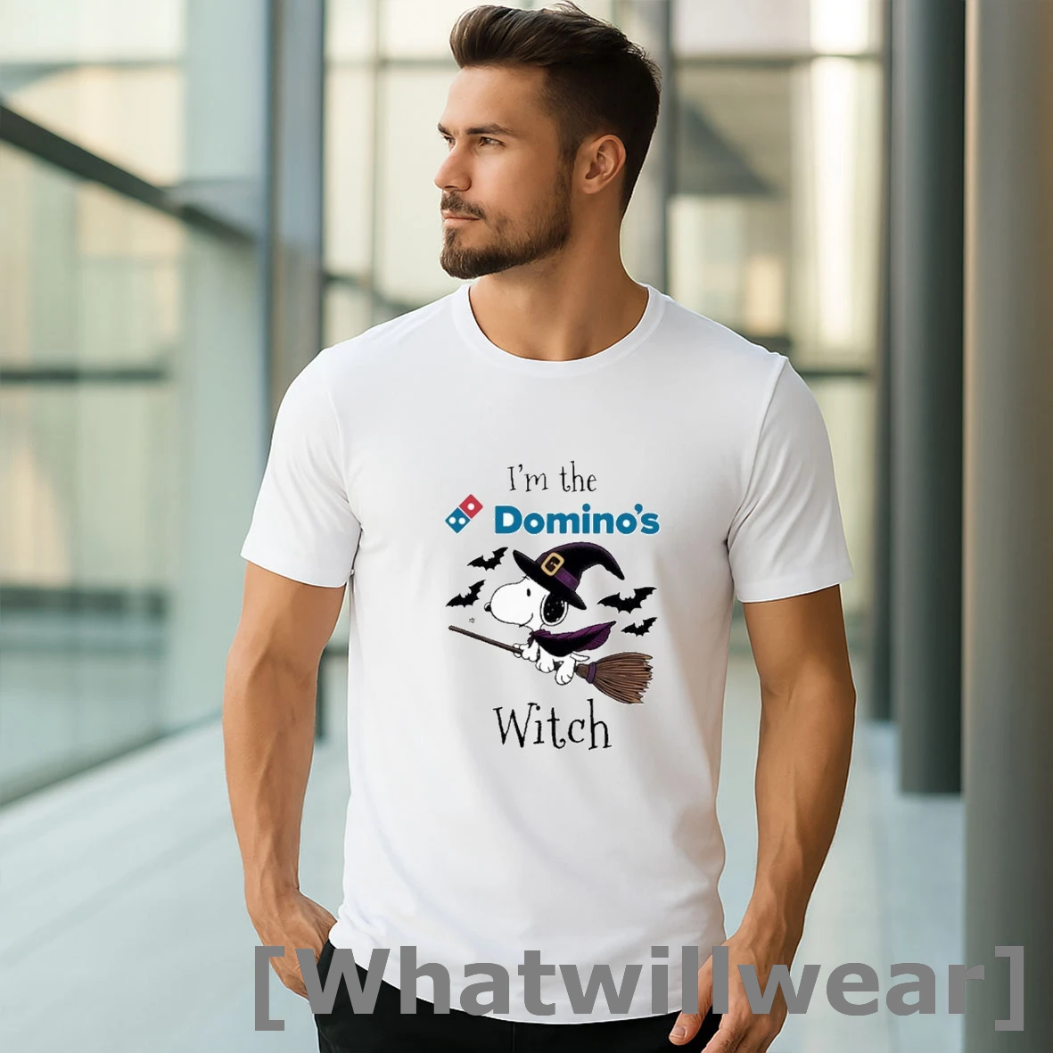 Official Halloween Im The Snoopy Witch Dominos Pizza Logo Tshirts Sweater