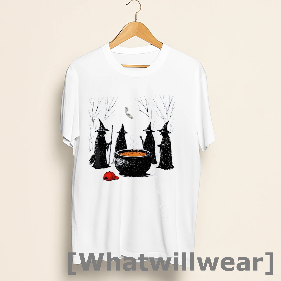 Official Halloween Witches Red Hat Cauldron Shirts