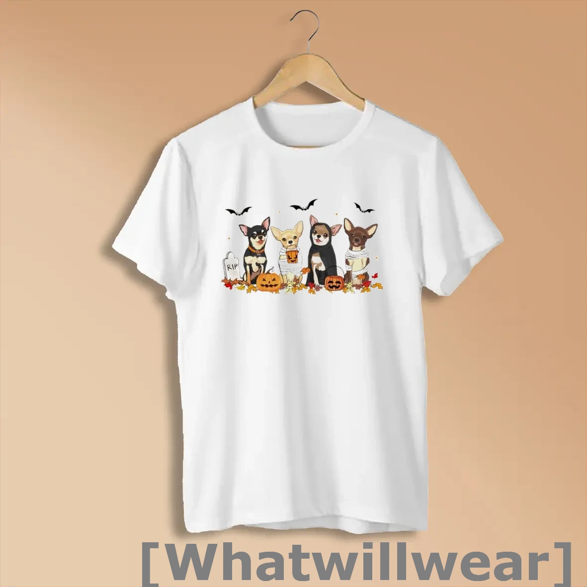 Official Halloween Dog Chihuahua Ghost Dogs Funny Shirts