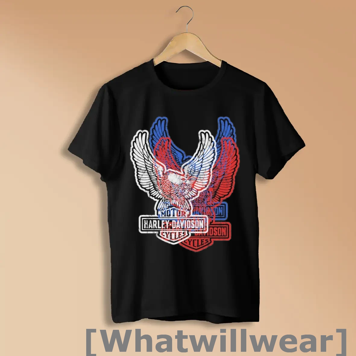 Official Harley Davidson Motor Cycles Upswept Eagle Americana Midi Shirts