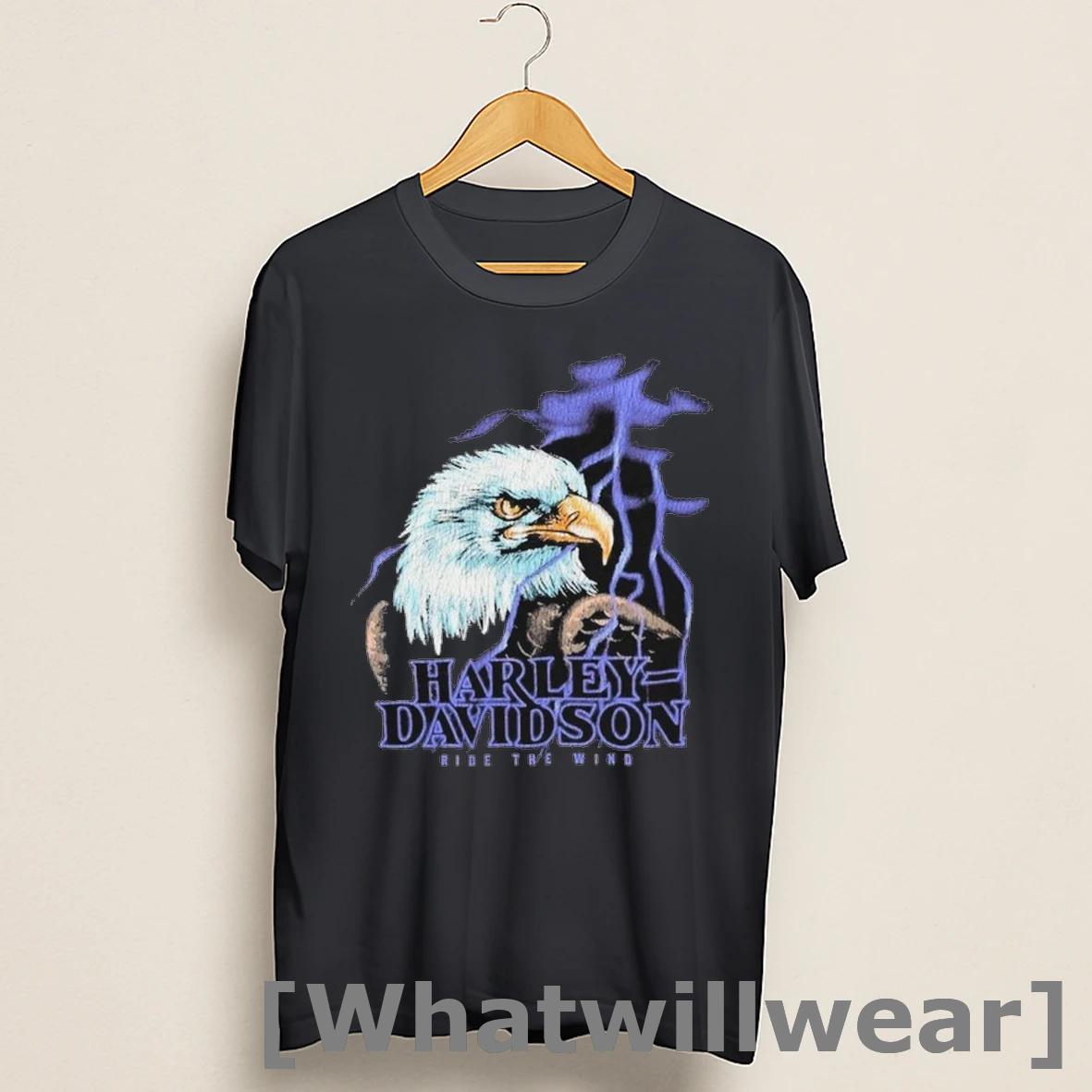 Official Harley Davidson Ride The Wind Lightning Eagle Shirts