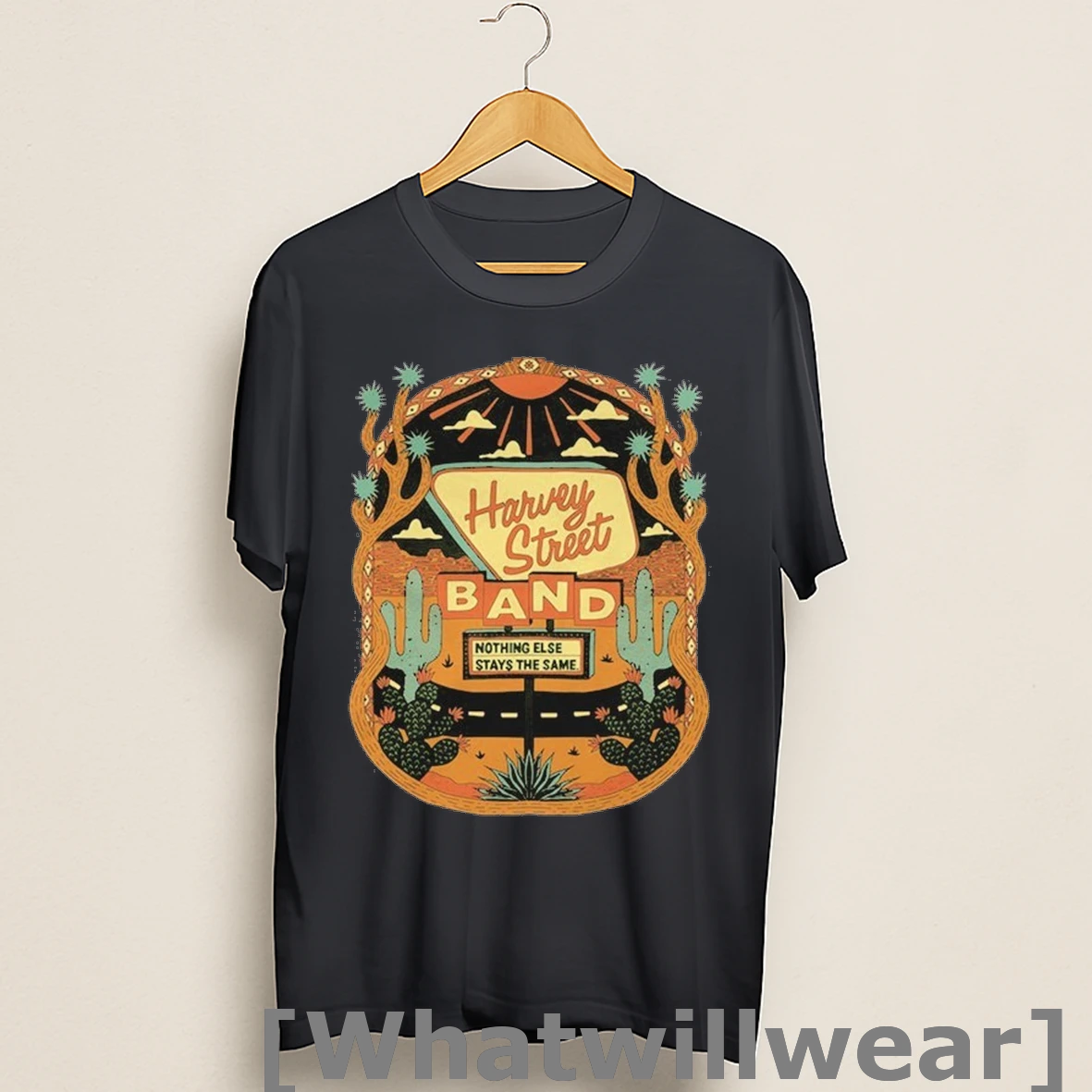 Official Harvey Street Band Nothing Else Stays The Same Cactus Desert Shirts