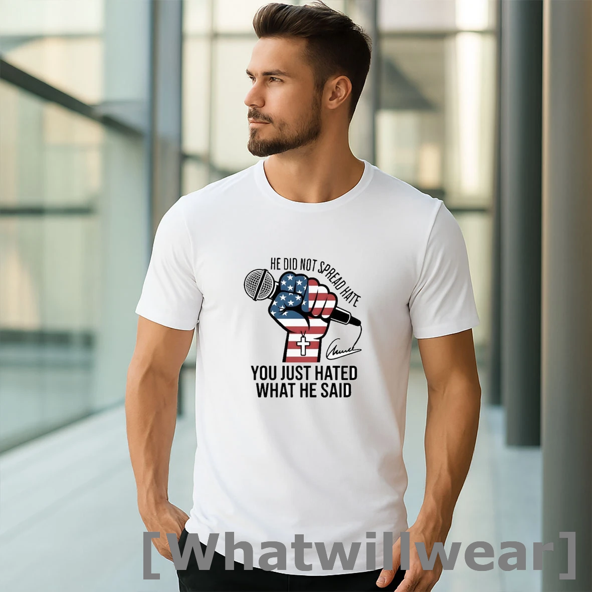 Official He Did Not Spread Hate You Just Hated What He Said Rip Charlie Kirk Tshirts Sweater