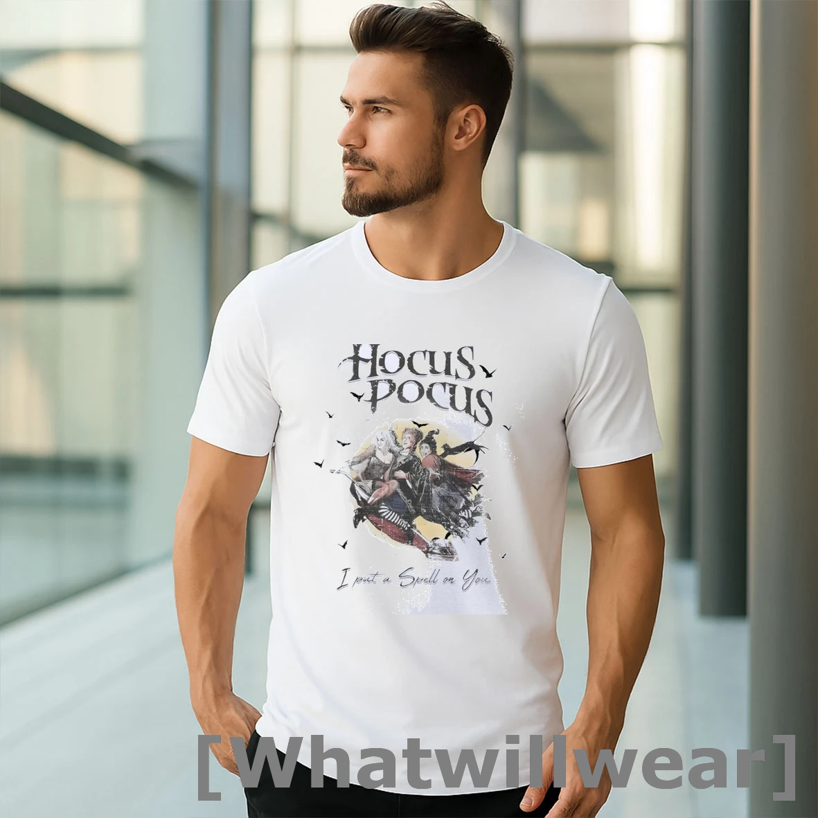 Official Hocus Pocus I Put A Spell On You Sanderson Sisters Happy Halloween Classic Mens Tshirts Sweater