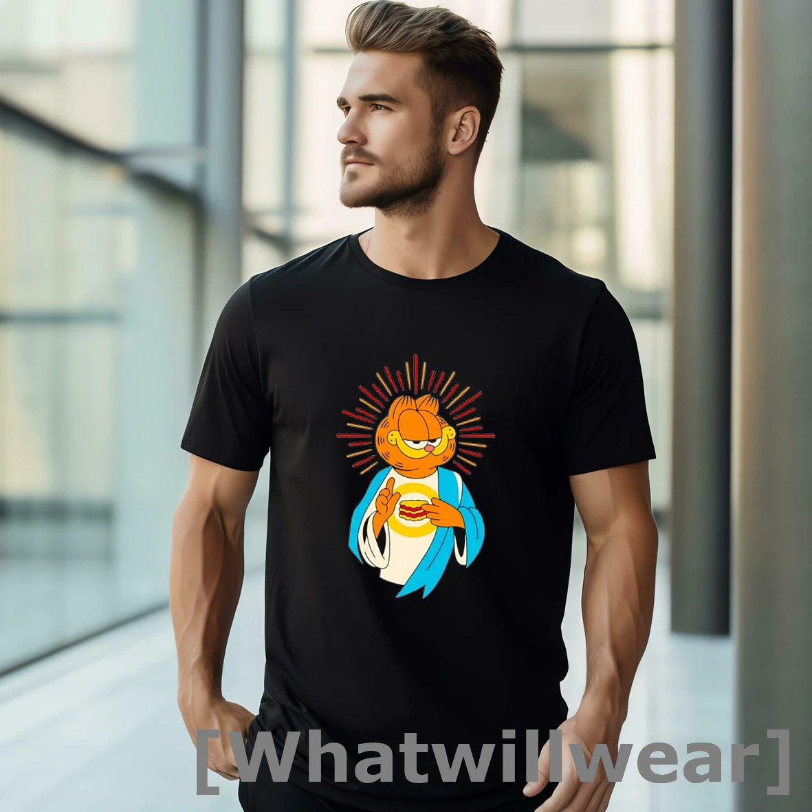 Official Holy Lasagna Jesus Garfieid Tshirts Sweater
