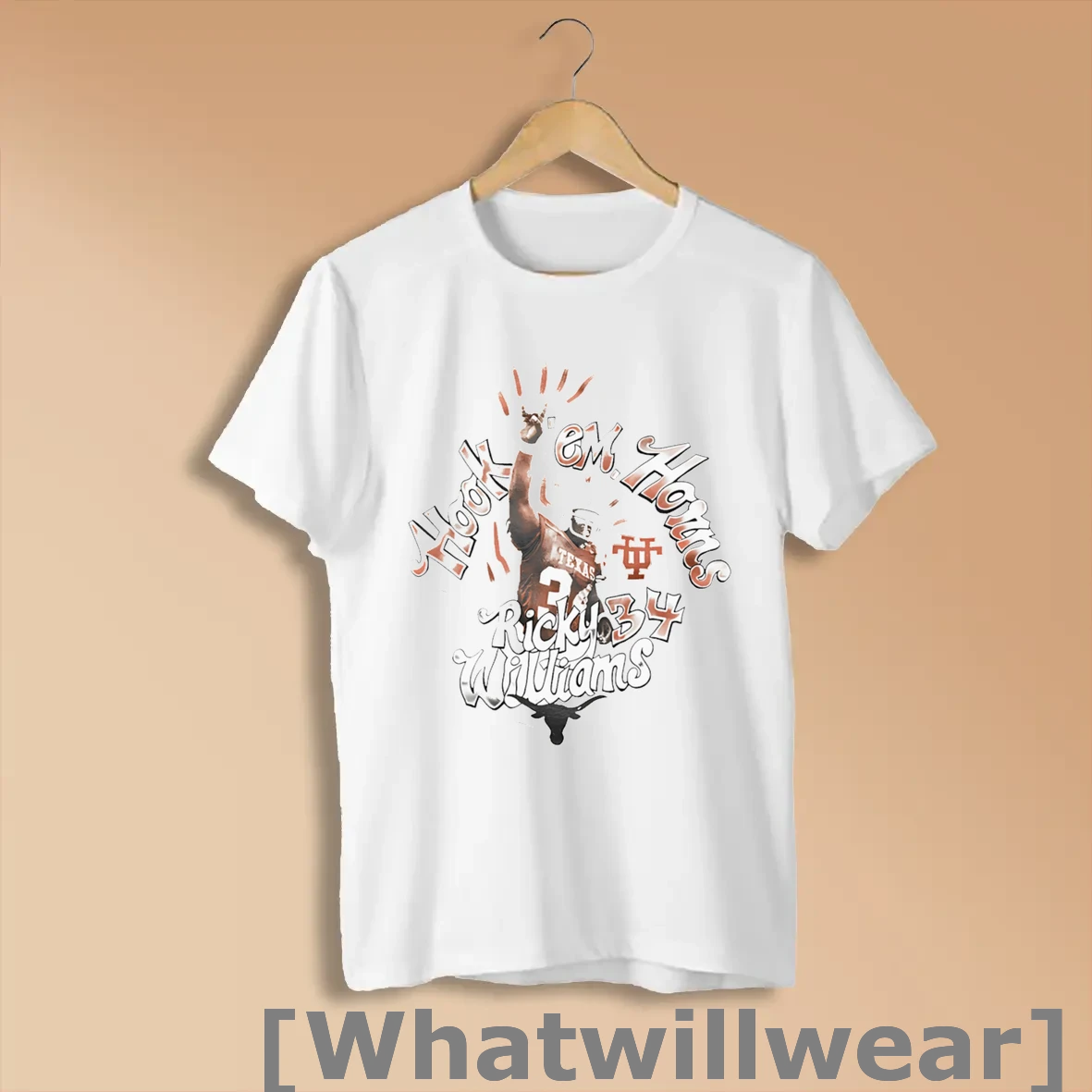Official Hook Em Horns Ricky Williams Texas Longhorns Shirts