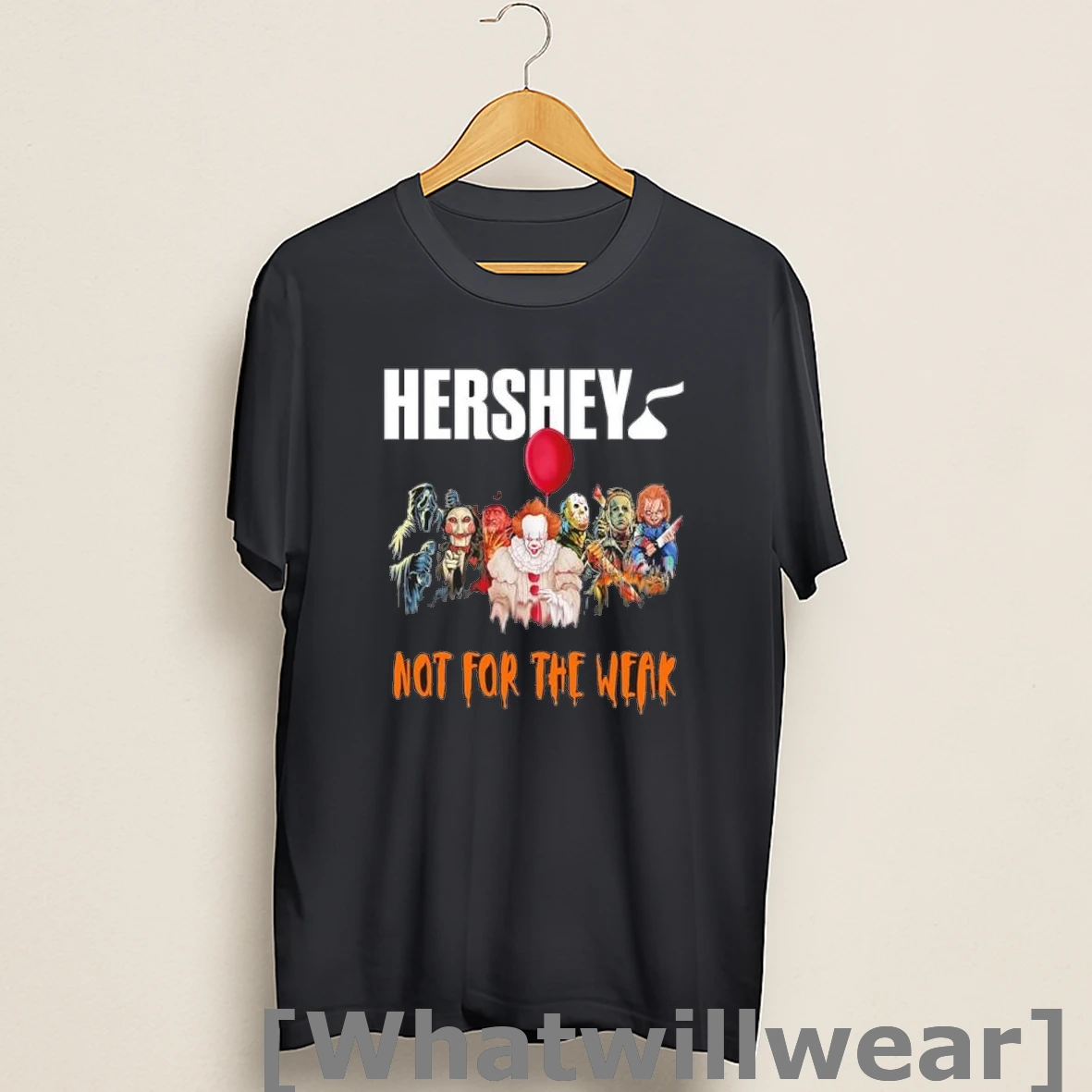 Official Horror Characters X Hershey Not For The Weak Halloween Shirts
