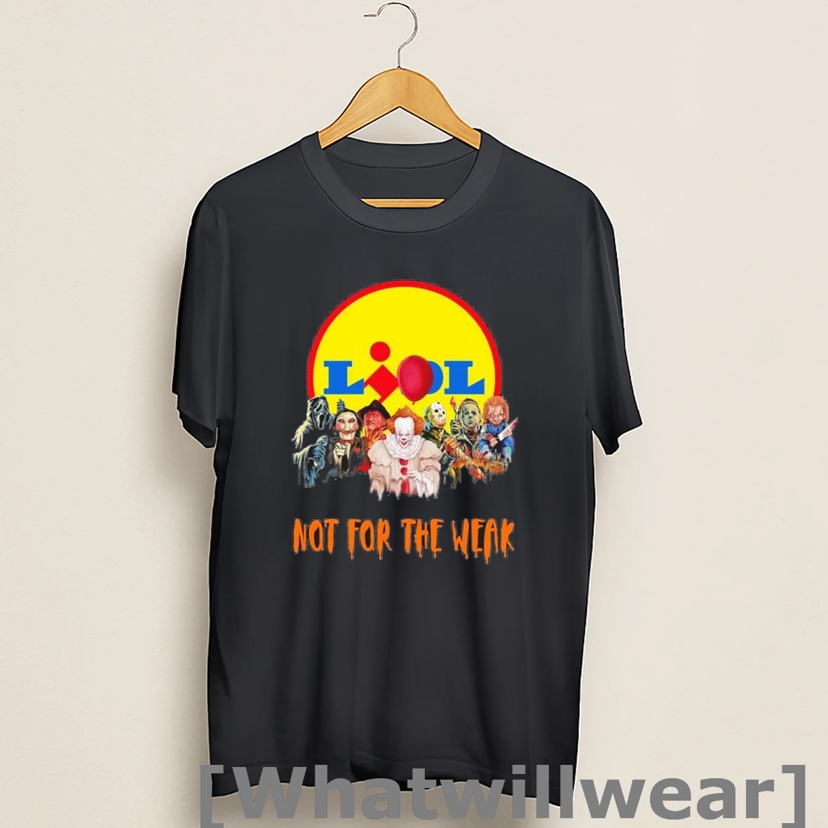 Official Horror Characters X Lidl Not For The Weak Halloween Shirts