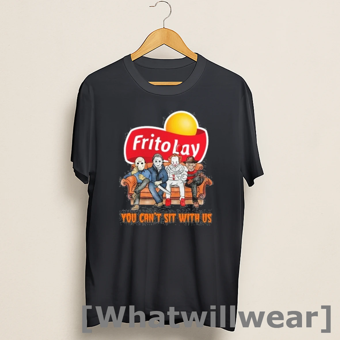 Official Horror Film You Cant Sit With Us Frito Lay Logo Shirts