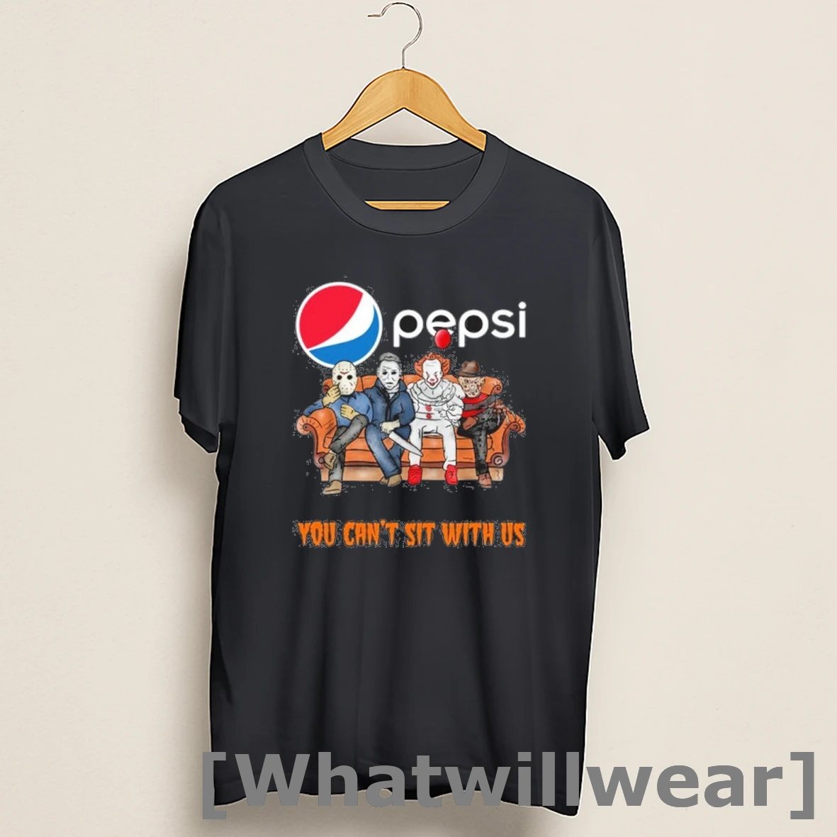 Official Horror Film You Cant Sit With Us Pepsi Logo Shirts