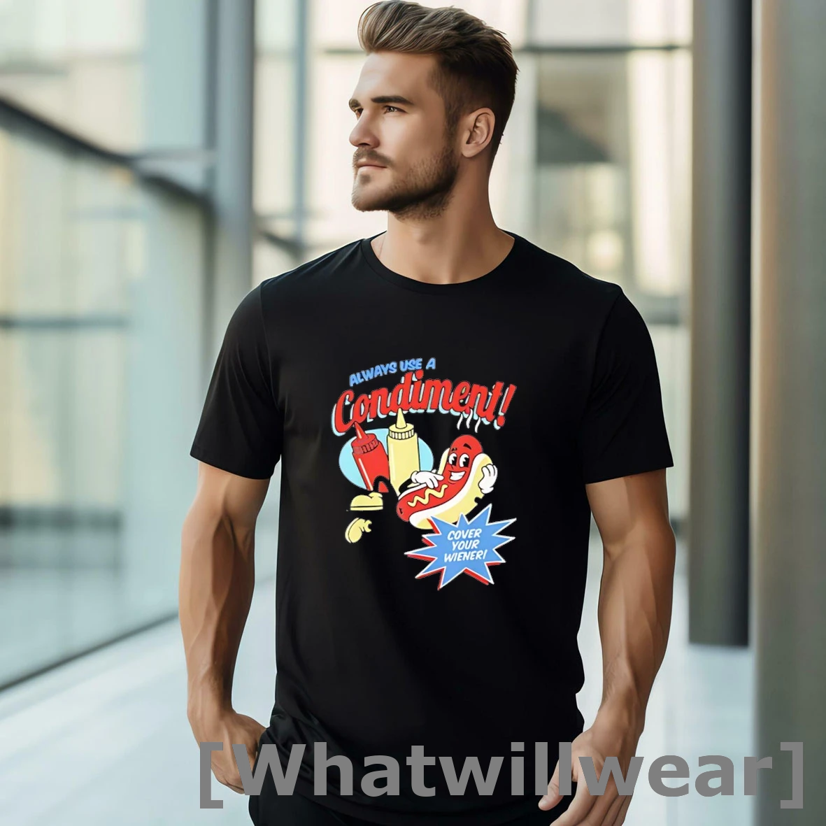 Official Hot Dog Always Use A Condiment Cover Your Wiener Shirts
