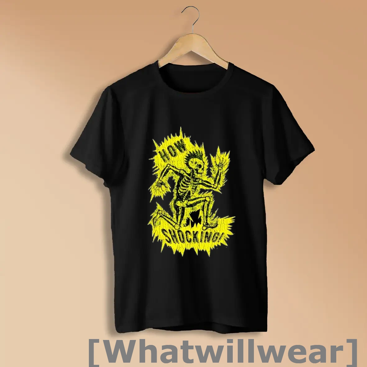 Official How Shocking Skeleton Mohawk Electricity Punk Shirts