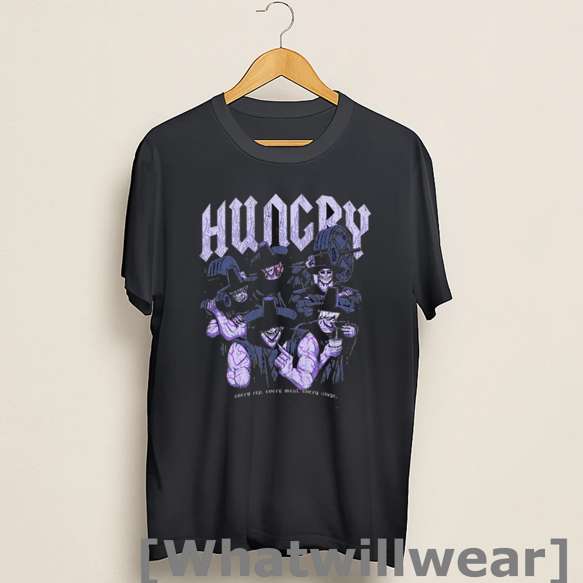Official Hungry Every Rep Every Meal Every Stage Kinda Fit Kinda Fat Graphic Shirts