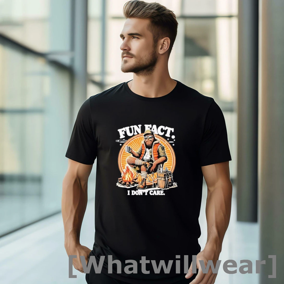 Official Hunt Bigfoot Fun Fact I Dont Care Tshirts Sweater