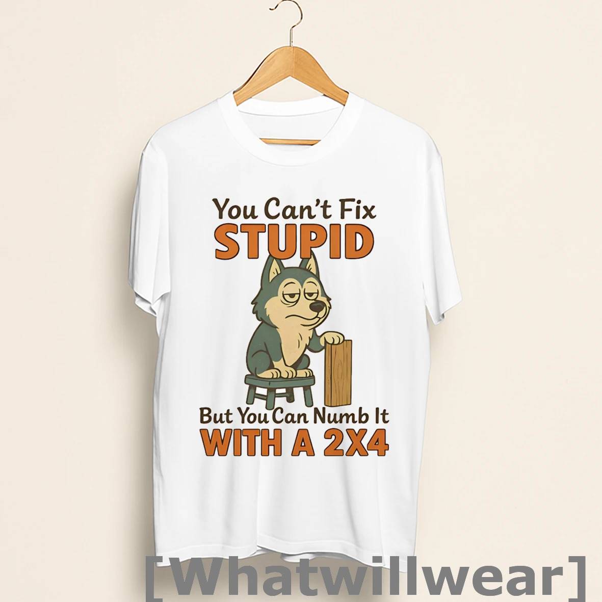 Official Husky You Cant Fix Stupid But You Can Numb It With A 2x4 Shirts