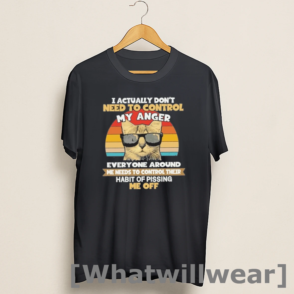 Official I Actually Dont Need To Control My Anger Cat Vintage Shirts