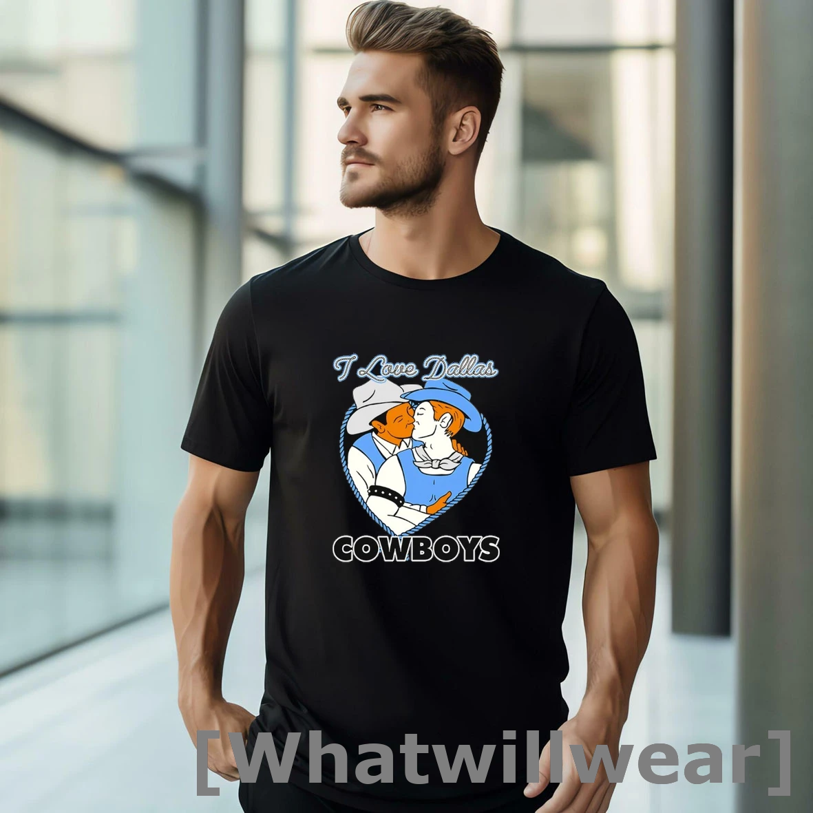 Official I Love Dallas Cowboys Kissing Tshirts Sweater