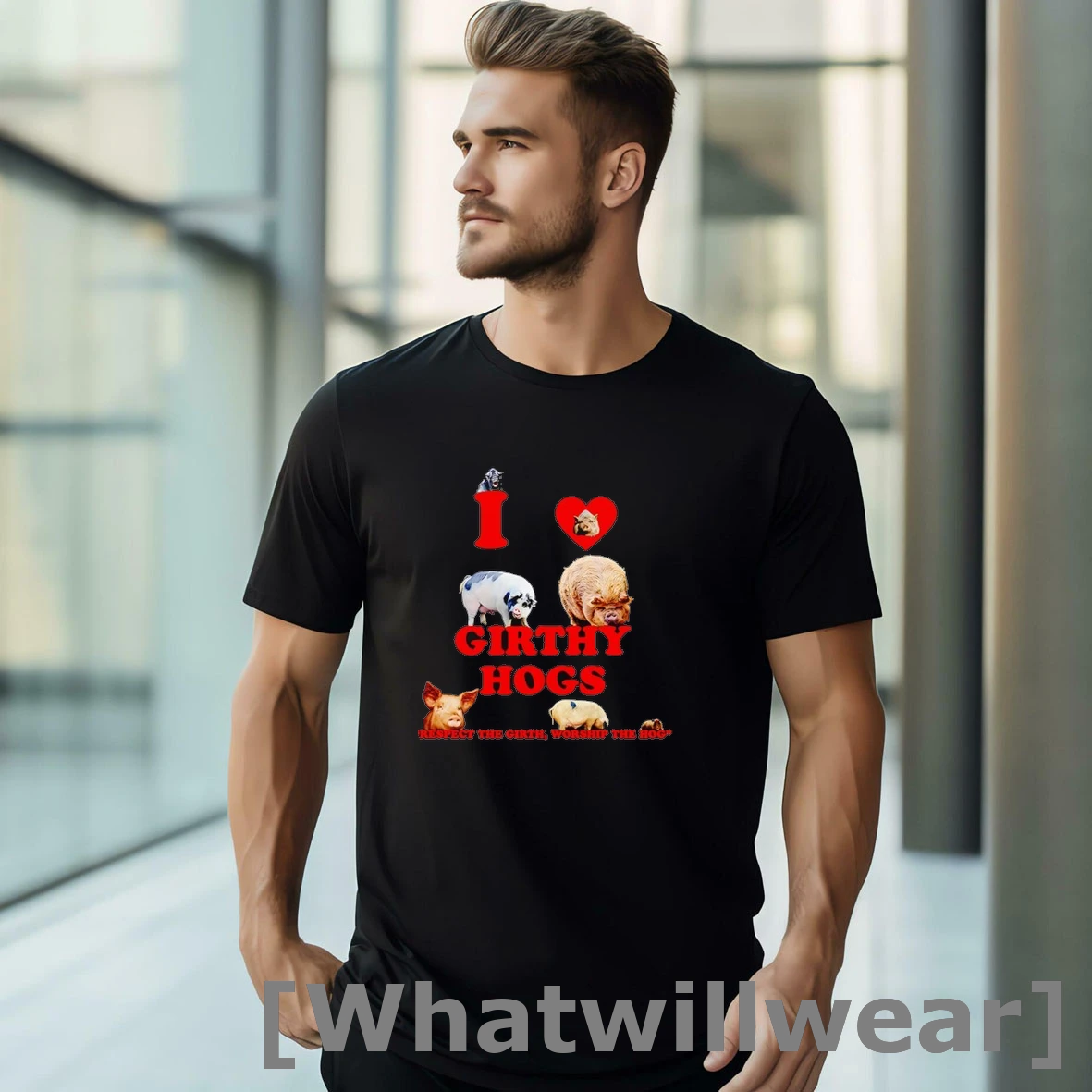 Official I Love Girthy Hogs Respect The Girth Worship The Hog Tshirts Sweater