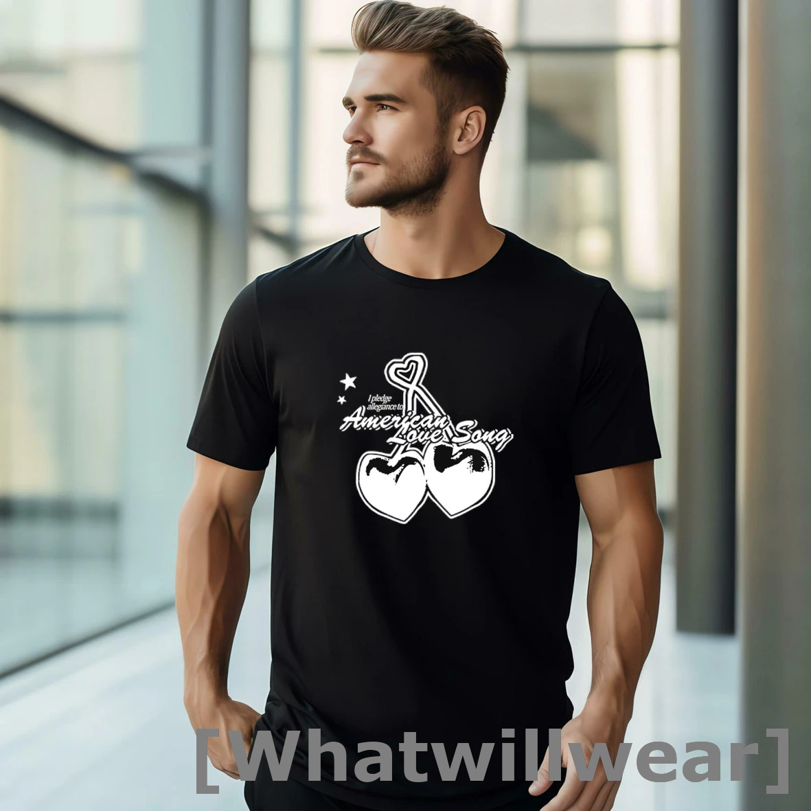 Official I Pledge Allegiance To American Love Song Cherry Heart Shirts
