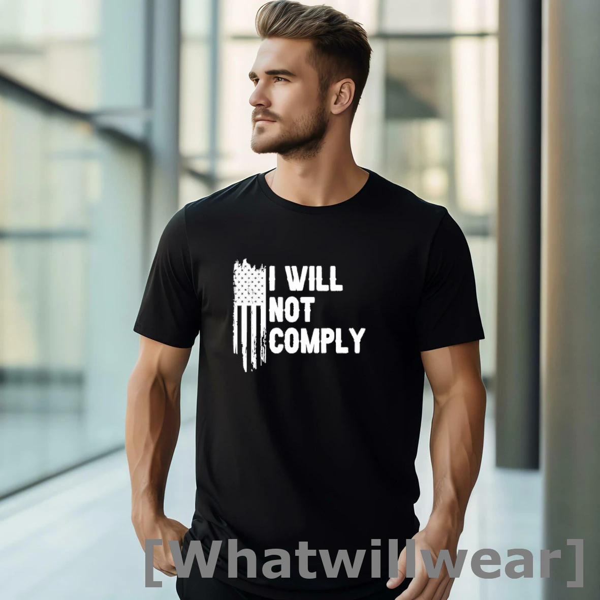 Official I Will Not Comply America Flag Tshirts Sweater