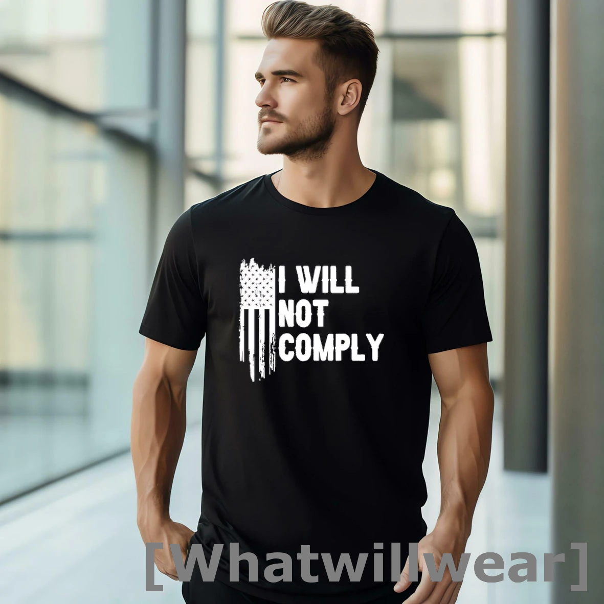 Official I Will Not Comply Usa Flag Shirts