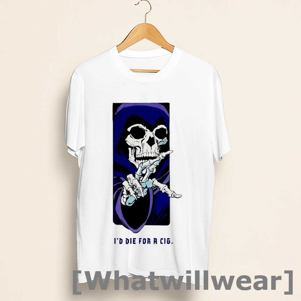 Official Id Die For A Cig Skeleton Shirts