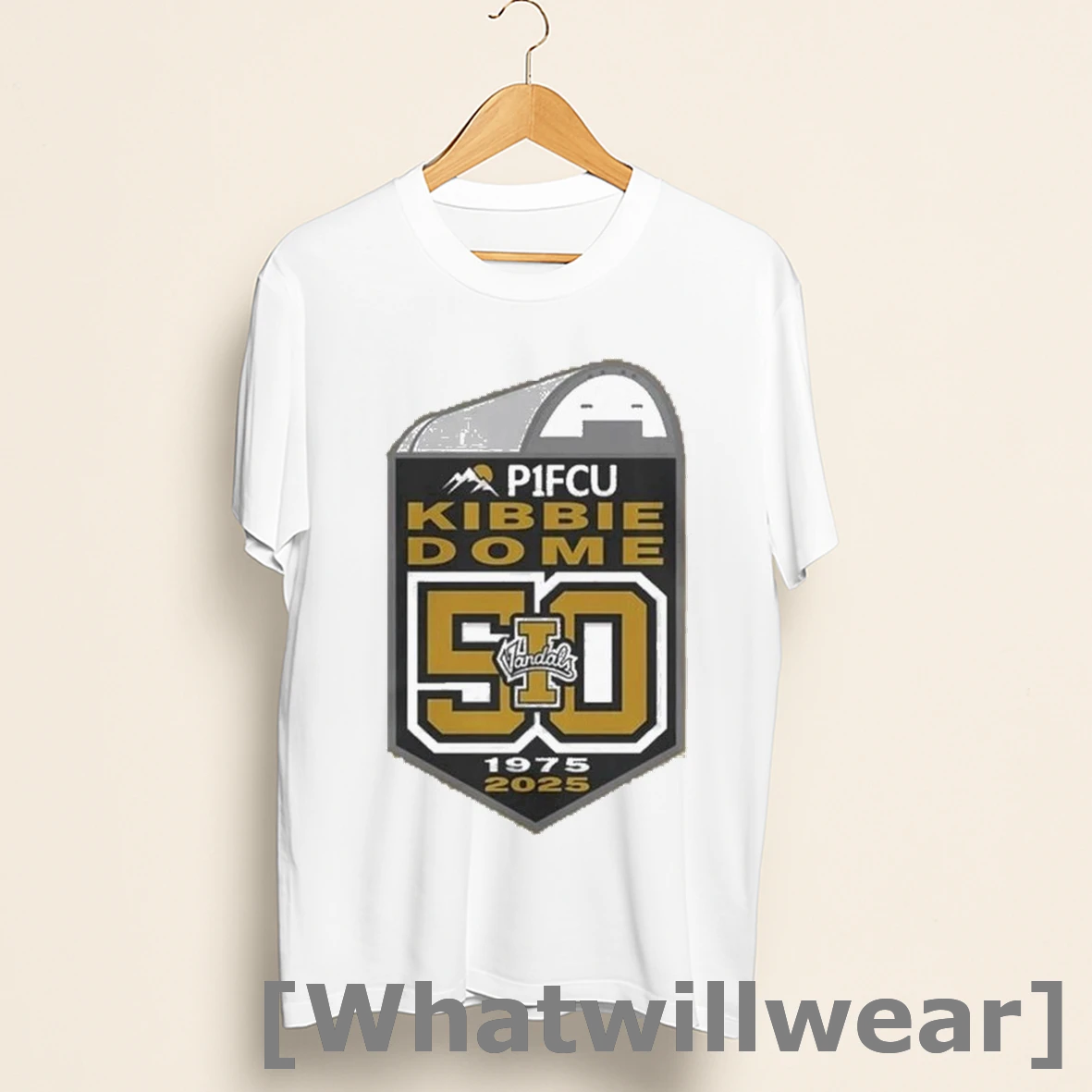 Official Idaho Vandals P1fcu 50 Years Kibbie Dome 1975 2025 Shirts