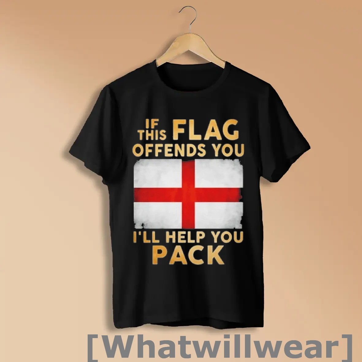 Official If This Flag Offends You Ill Help You Pack Union Jack Britain Herren Shirts