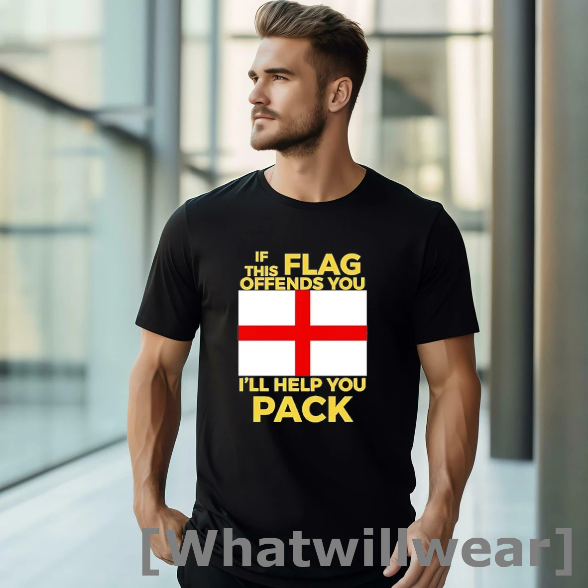 Official If This Flag Offends You Ill Help You Pack England Flag Shirts