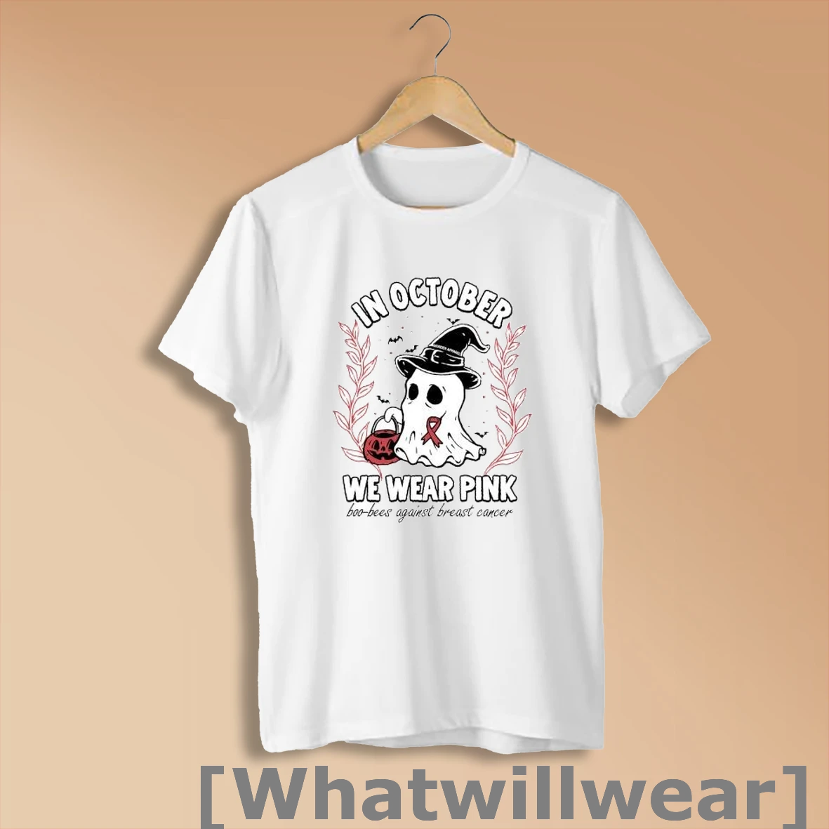 Official In October We Wear Pink Boo Bees Against Breast Cancer Shirt Sweatshirt